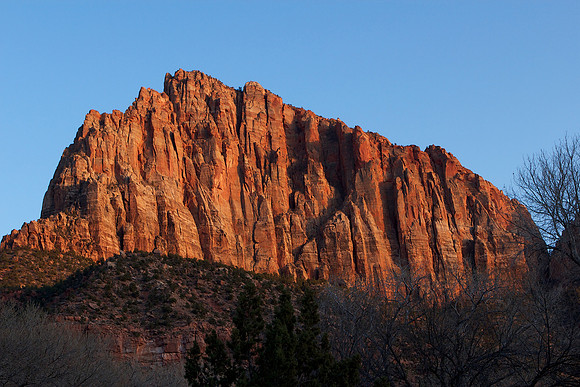 sunset on Watchman, Zion National Park