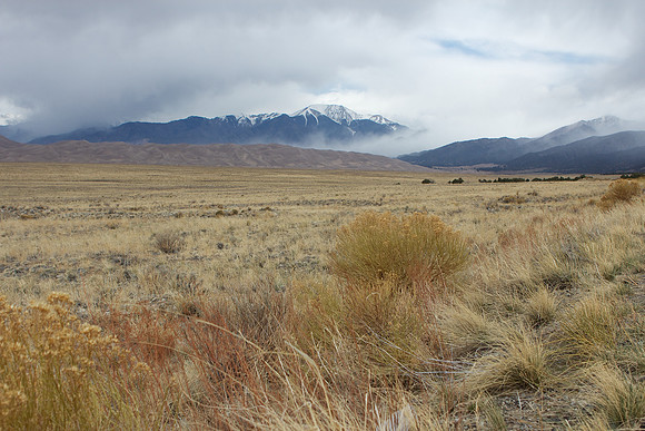afternoon storm over Great Sand Dunes NP and Sangre de Christo Range