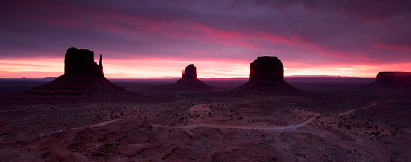 sunrise in Monument Valley