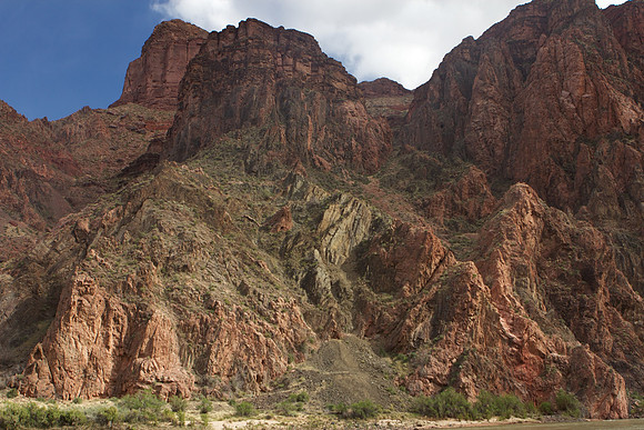 Grand Canyon, south rim from Colorado River