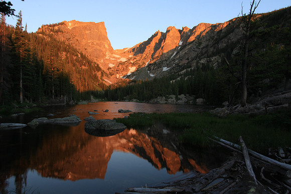 sunrise at Dream Lake, Rocky Mountain National Park